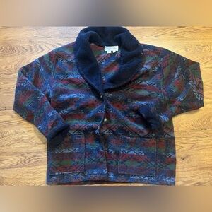 Tasha Polizzi aztec native Sherpa Blanket Mountaineer Coat xxl western jacket